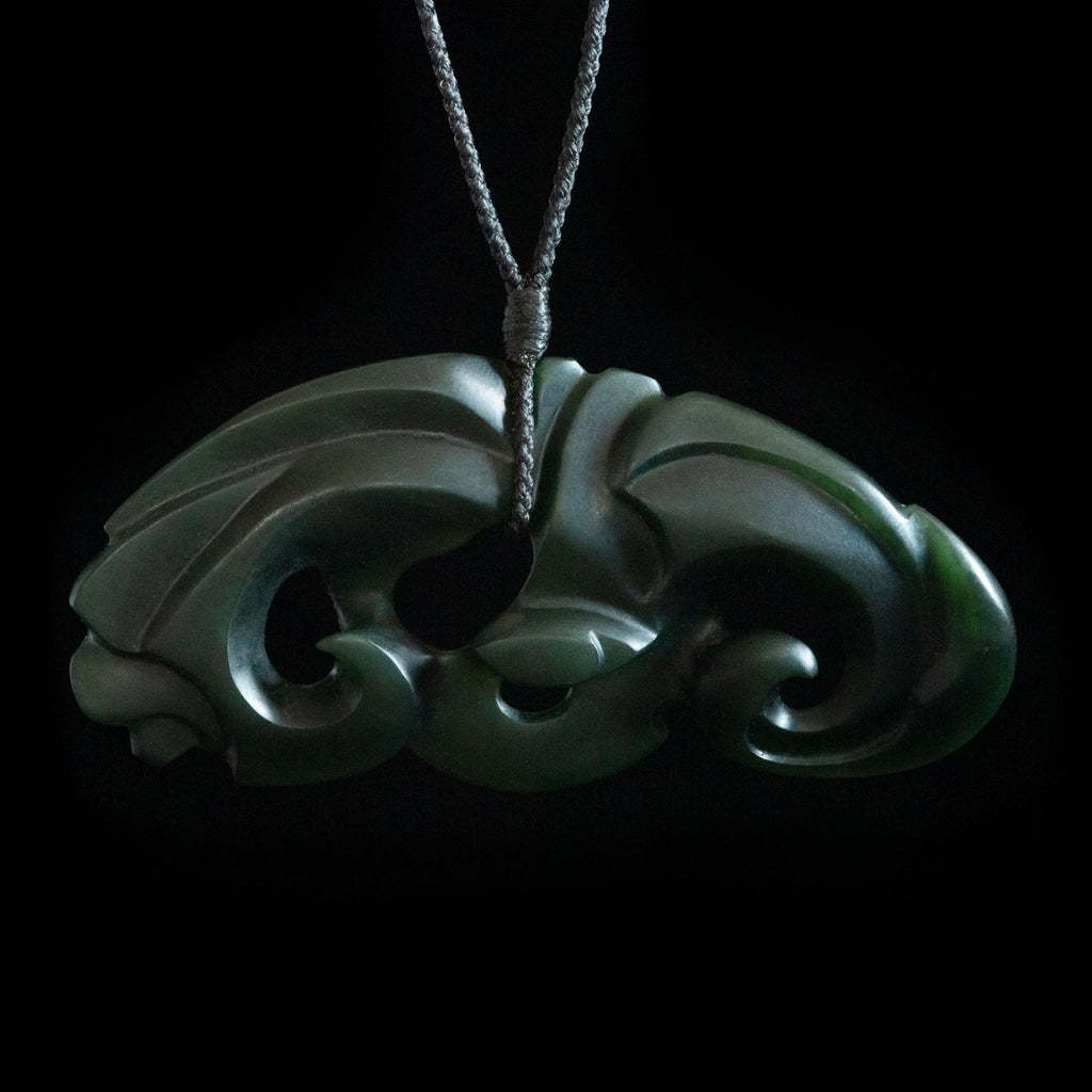 Large Freeform Jade Koru Flow by Nick Balme