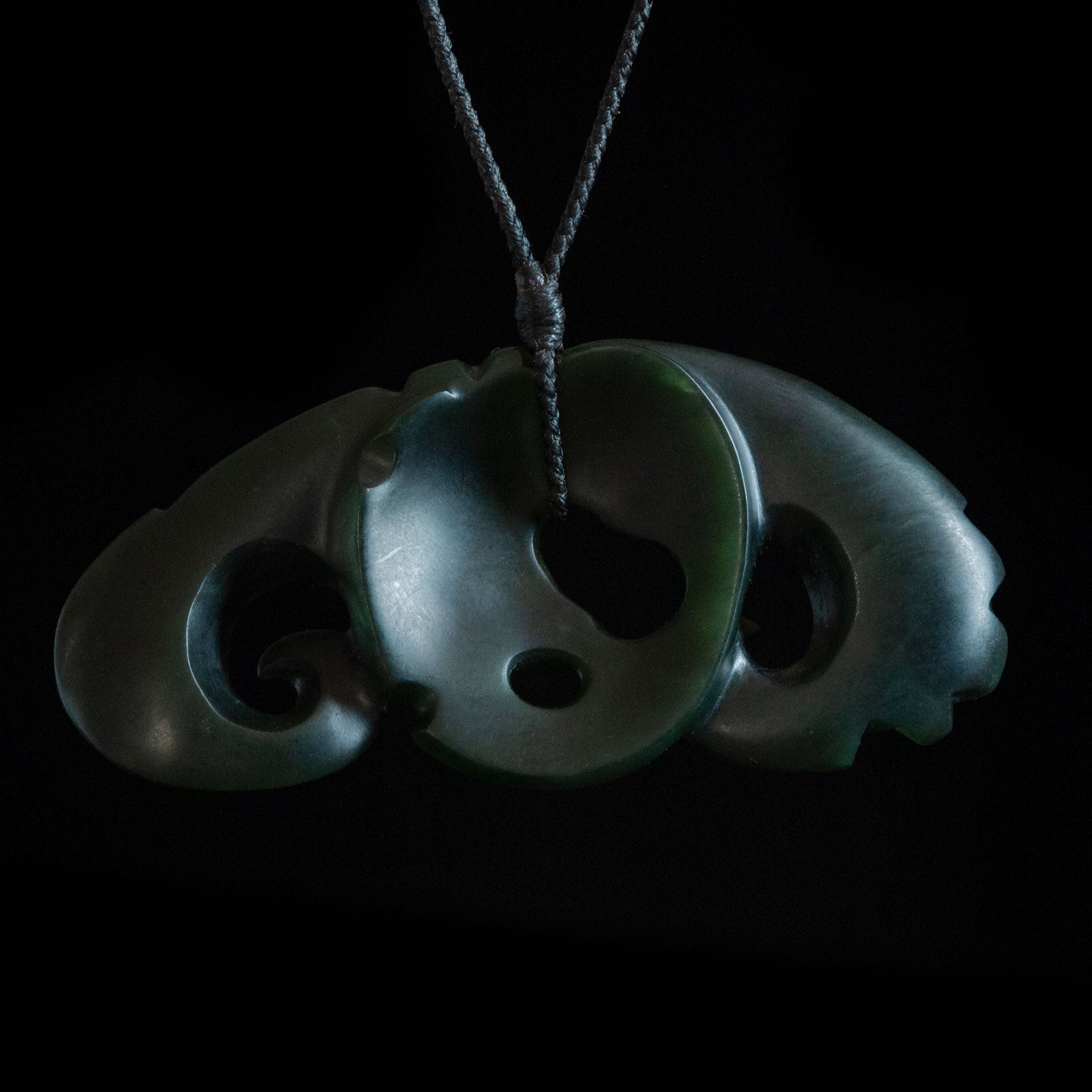 Large Freeform Jade Koru Flow by Nick Balme